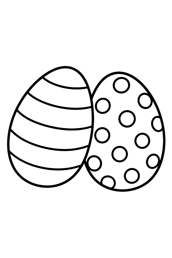 Patterned Egg Pair