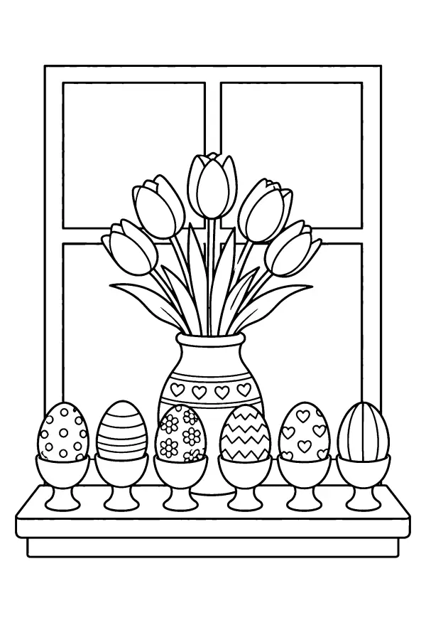 Tulips And Eggcups