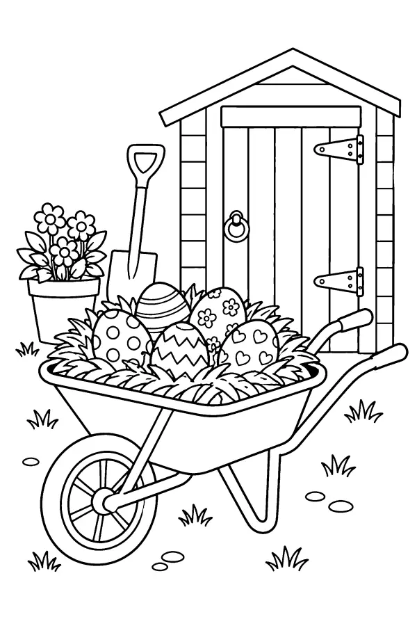 Wheelbarrow Egg Harvest