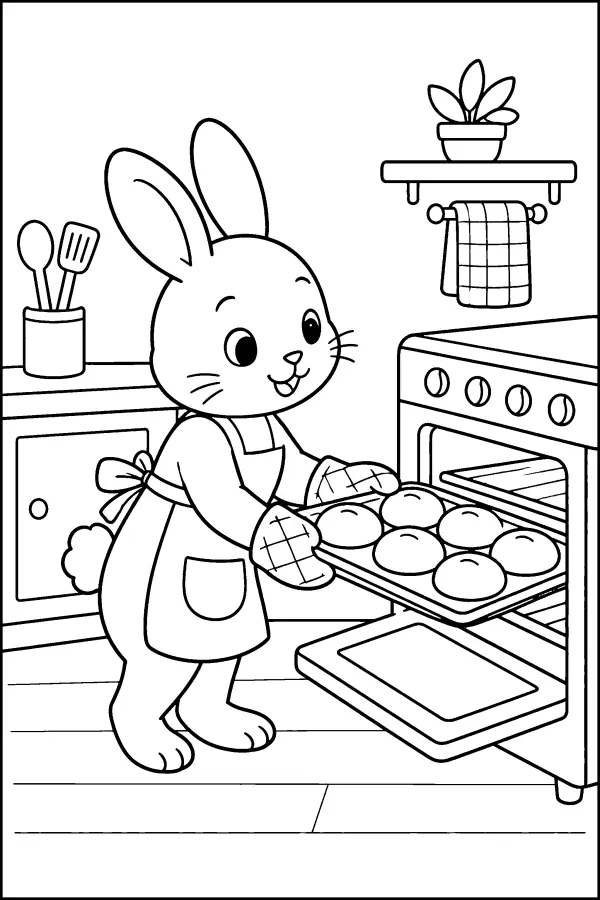 Bunny Bakes Buns
