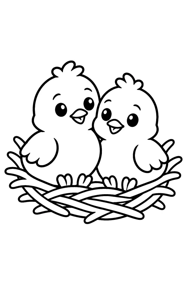 Chicks in a Nest