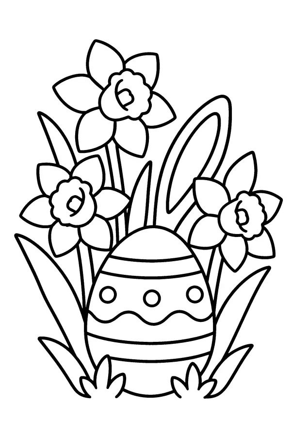 Egg Among Daffodils