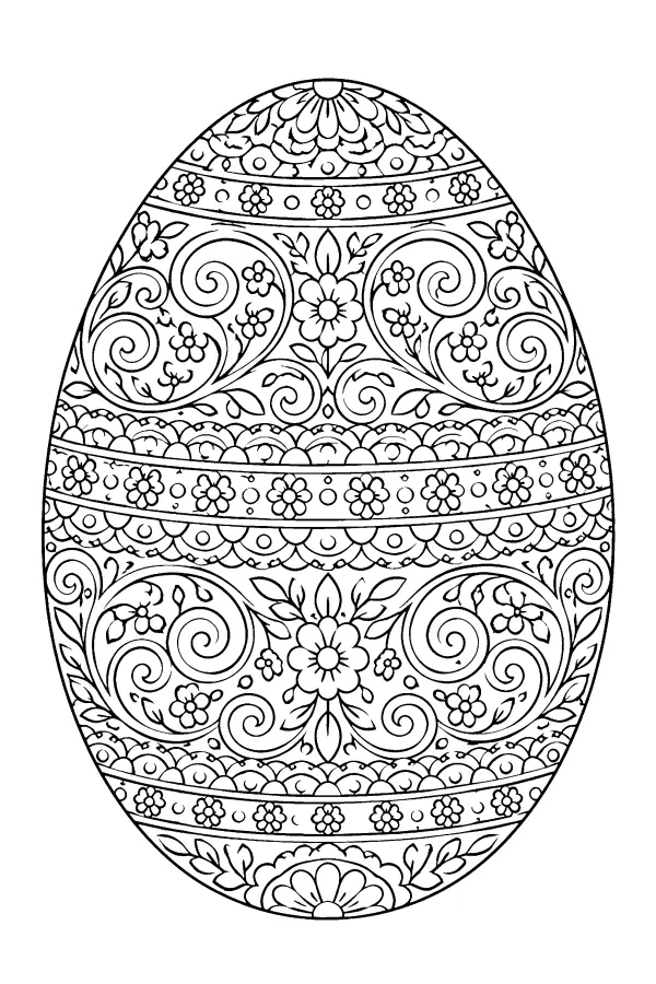 Ornate Scroll Egg