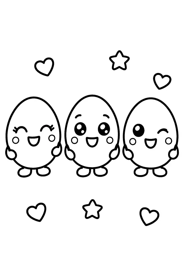 Smiling Egg Trio