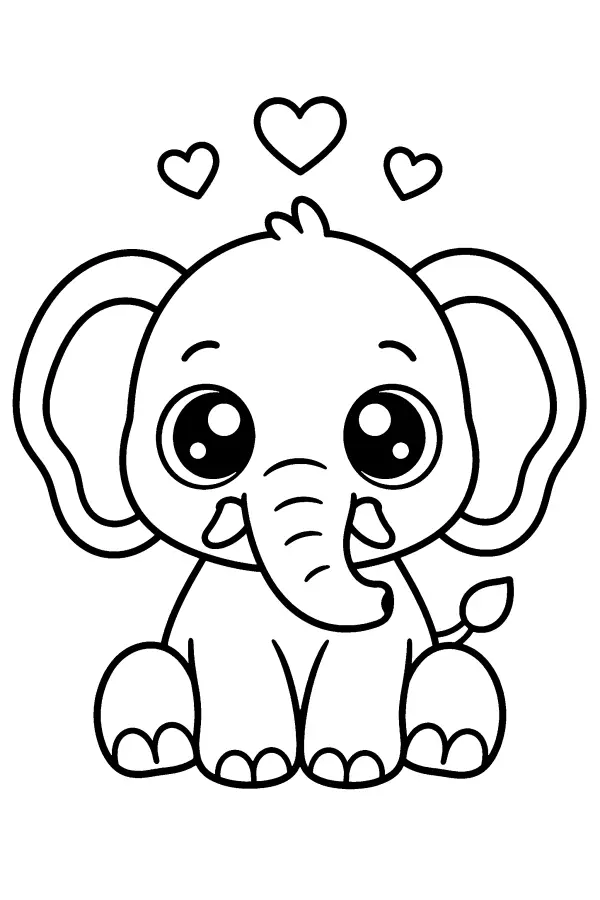 Elephant With Hearts