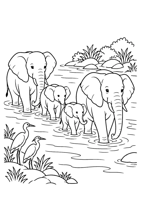 Elephants Across The River