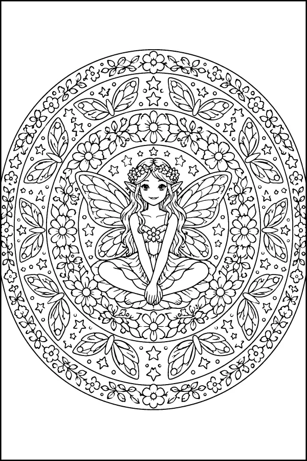 Circle Fairy Mandala