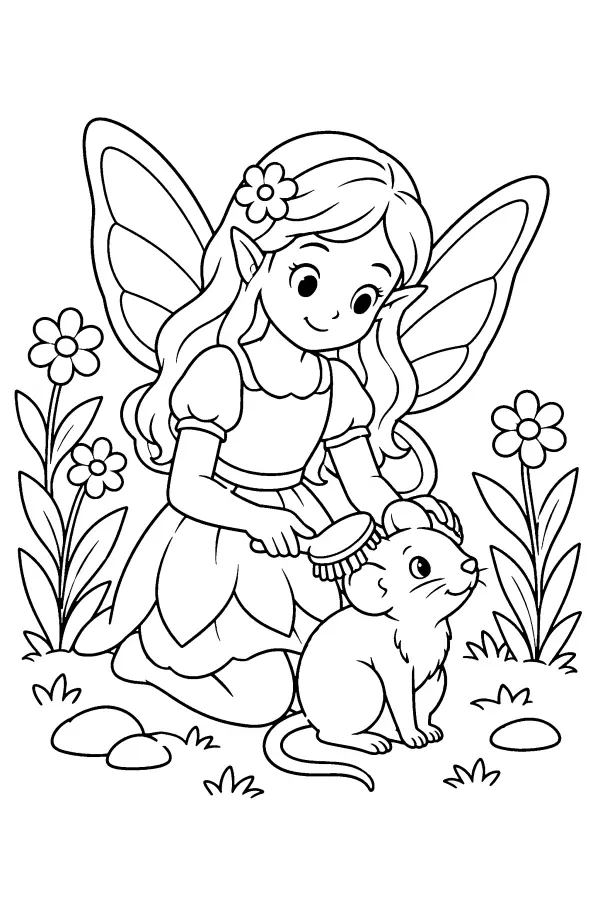 Fairy Mouse Grooming