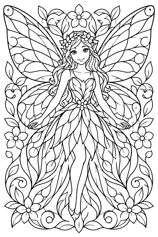 Floral Frame Fairy