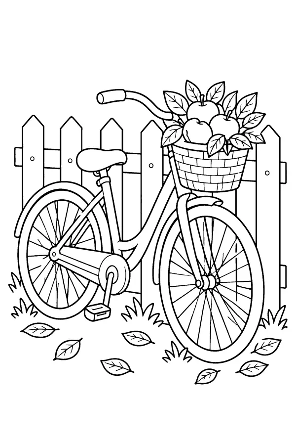 Bicycle With Apple Basket