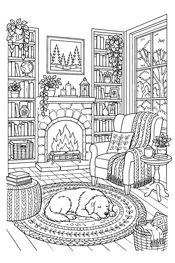 Cozy Fireside Room
