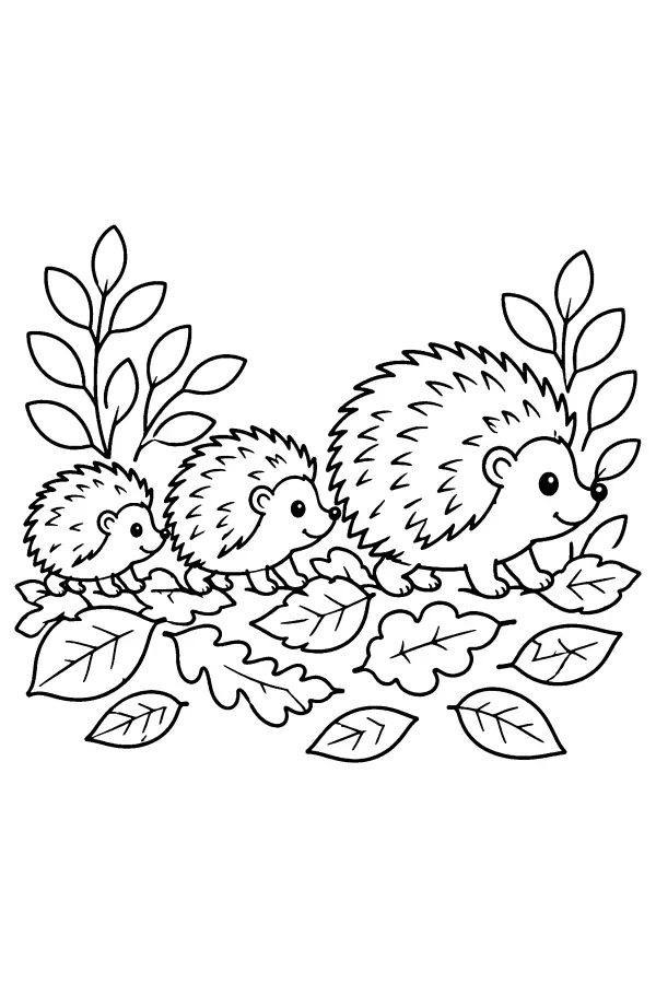 Hedgehog Family Walk
