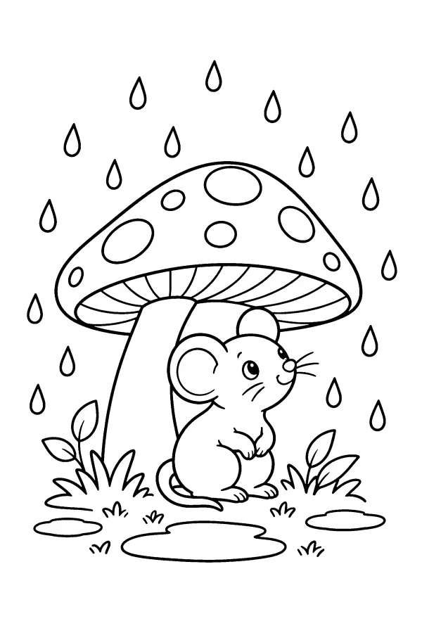 Mouse Under Mushroom