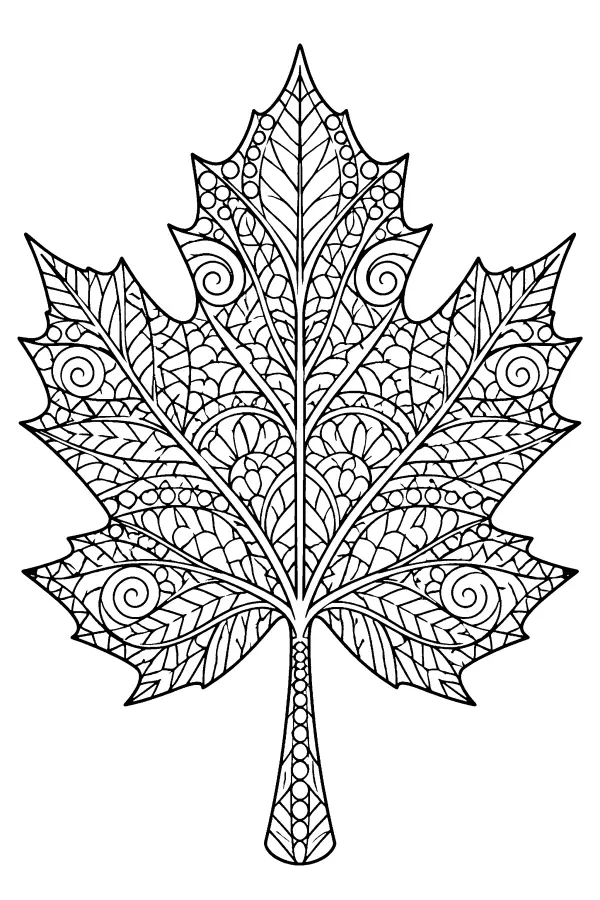 Patterned Maple Leaf