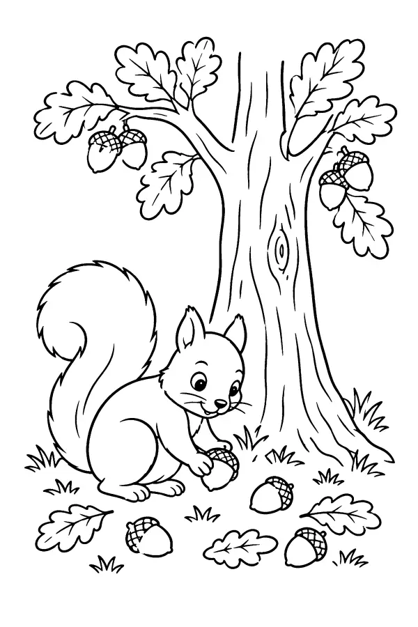 Squirrel And Oak