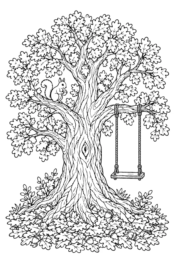 Swinging Oak Tree