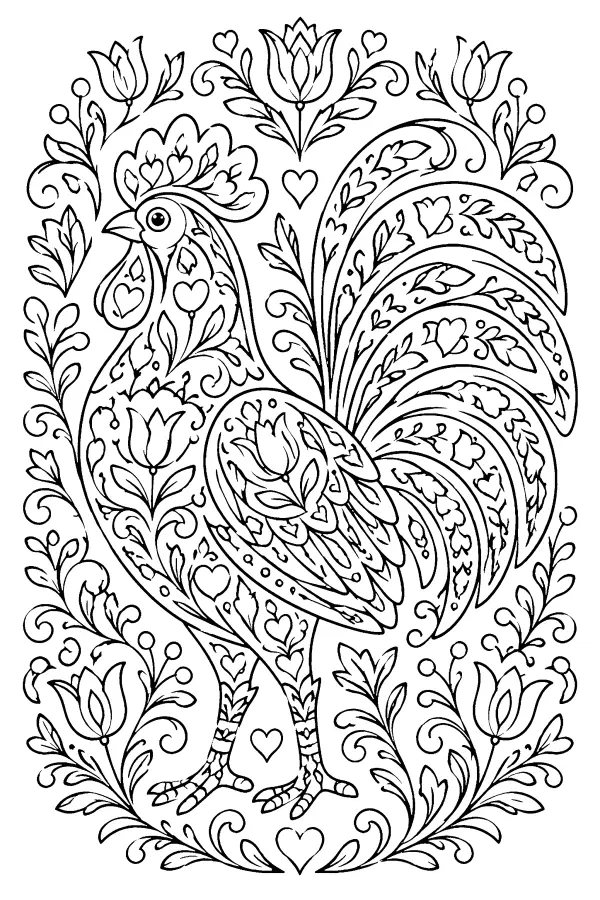 Nordic Folk Rooster