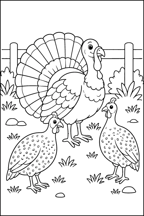 Turkey And Guinea Fowl