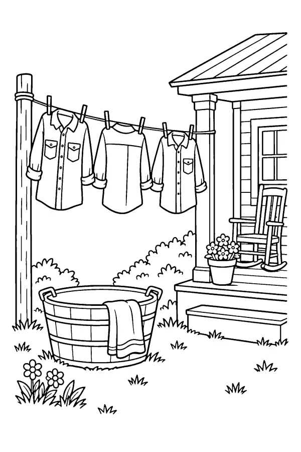 Clothesline Wash Day