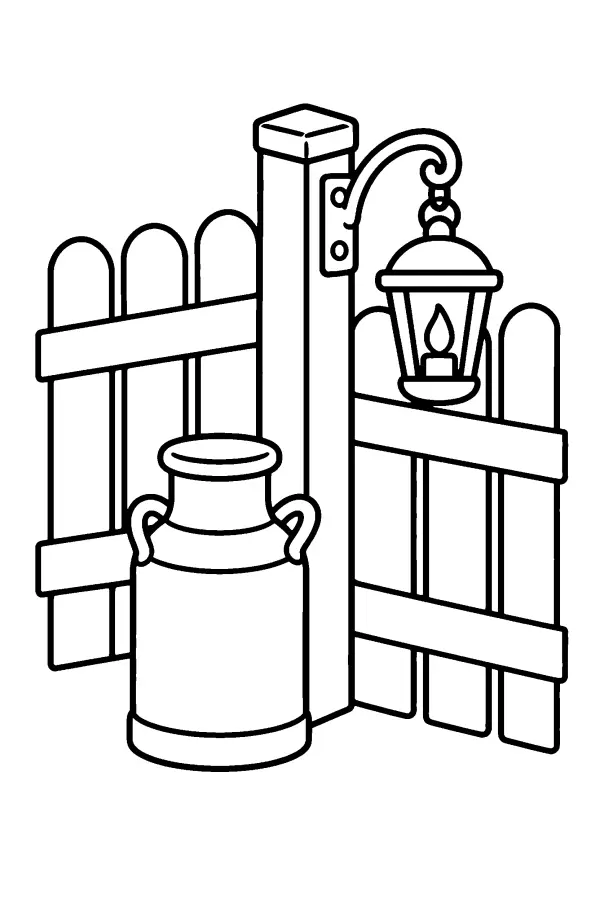 Lantern And Milk Can