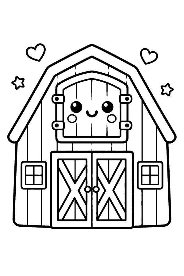 Smiling Kawaii Barn
