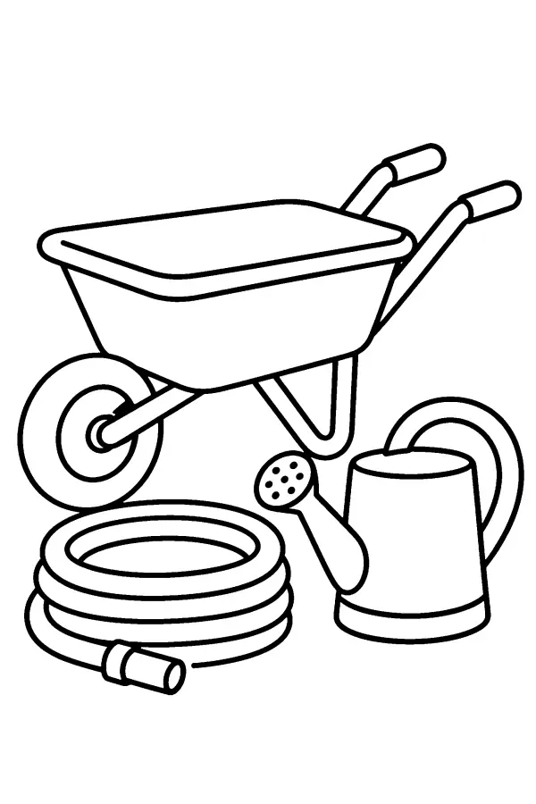 Wheelbarrow Hose Can