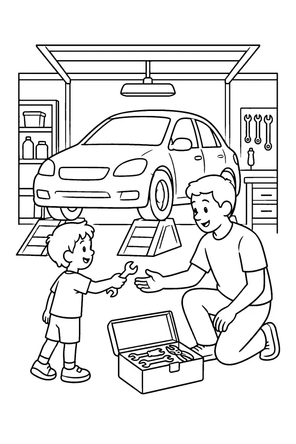 Garage Repair Scene