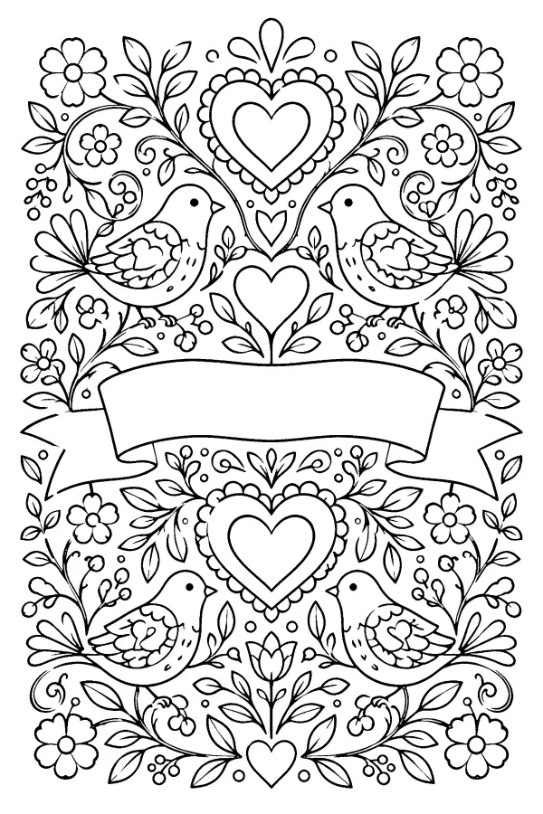 Heart Bird Banner