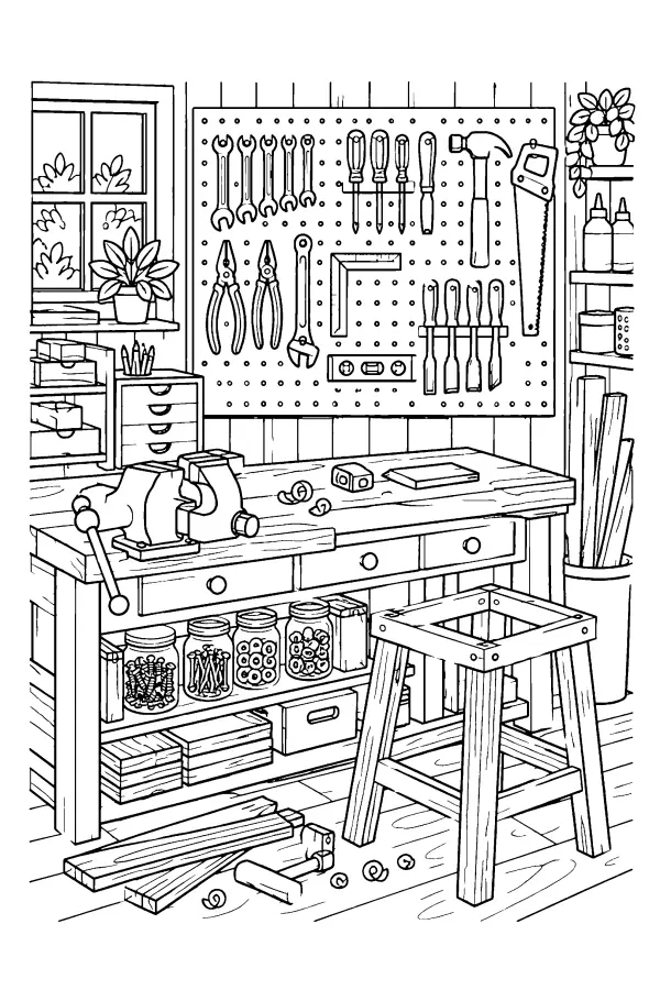 Workshop Bench Scene