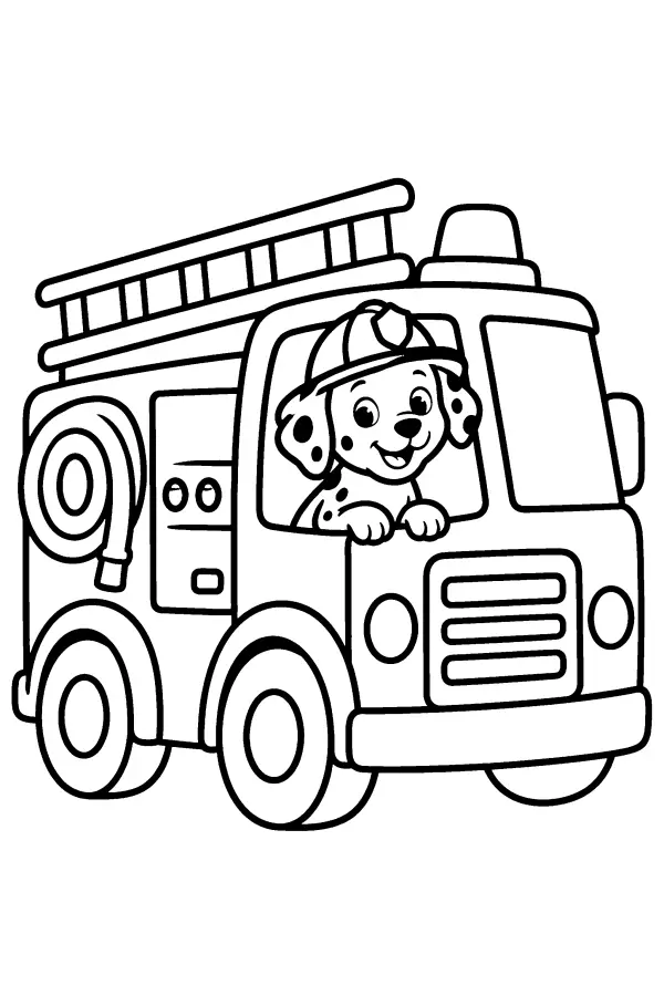Dalmatian Fire Truck