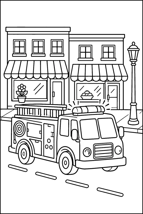 Fire Truck On Main Street