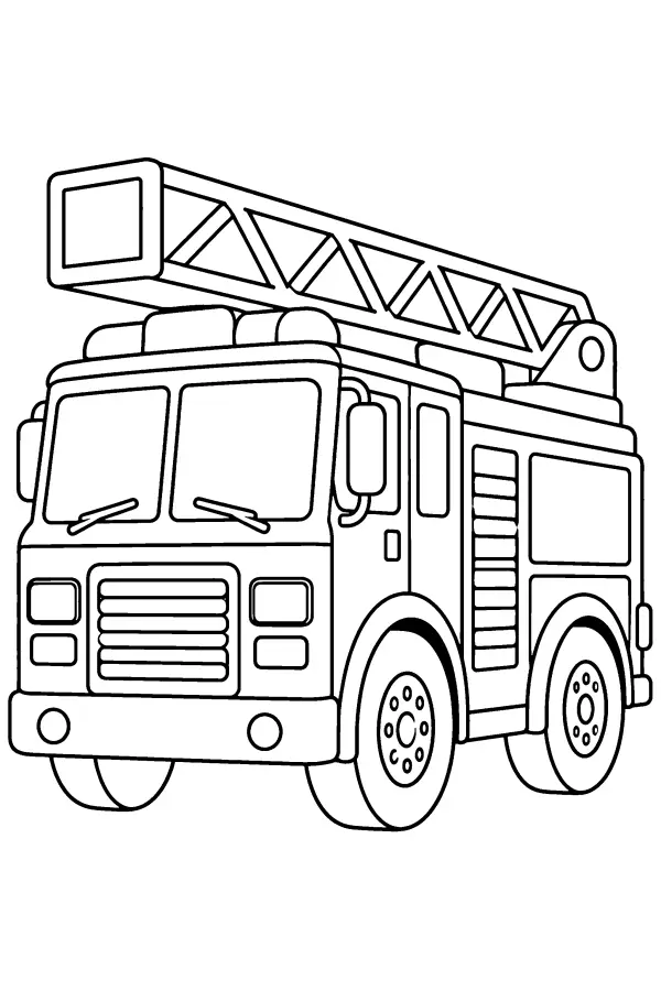 Patterned Ladder Truck