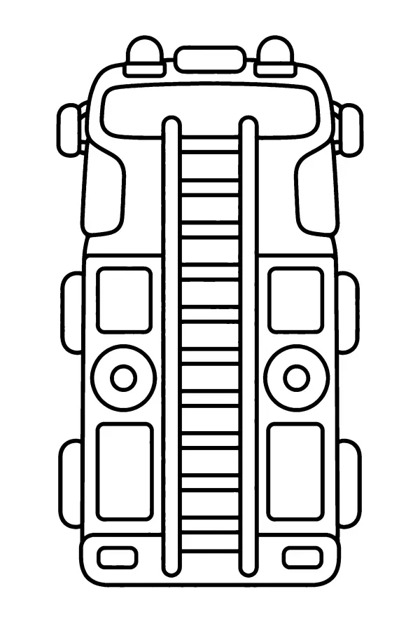 Top View Fire Engine