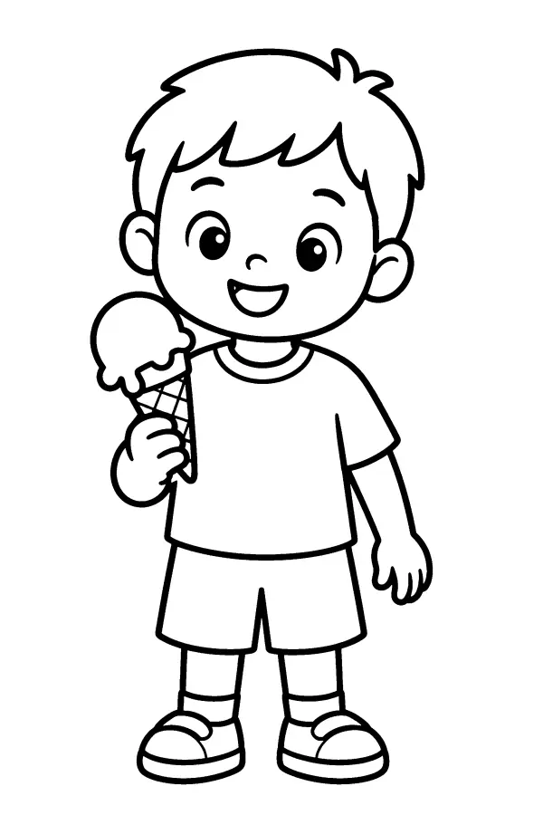Boy With Ice Cream