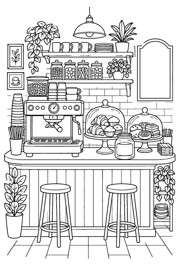 Cafe Counter Scene