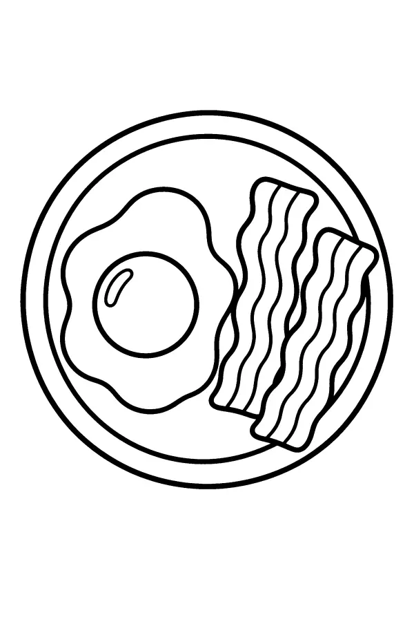 Egg And Bacon Plate