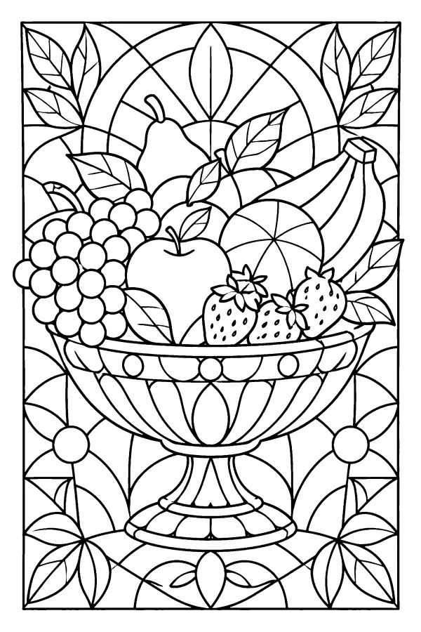 Stained Glass Fruit Bowl