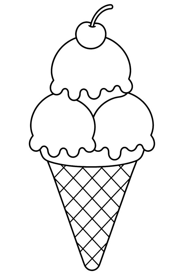 Triple Scoop Cone