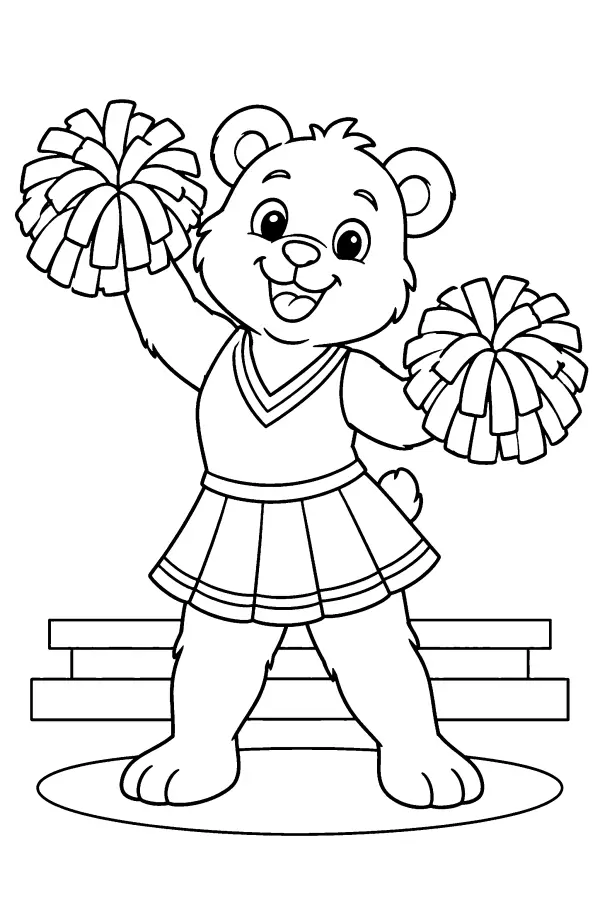 Cheering Bear Mascot