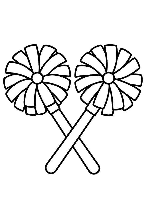 Crossed Pom Poms