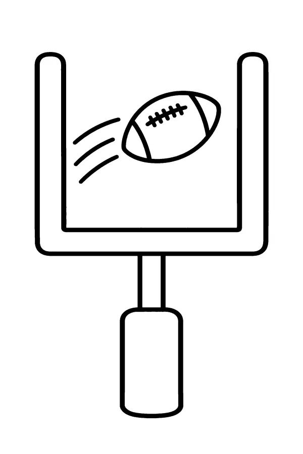 Flying Football Between Posts