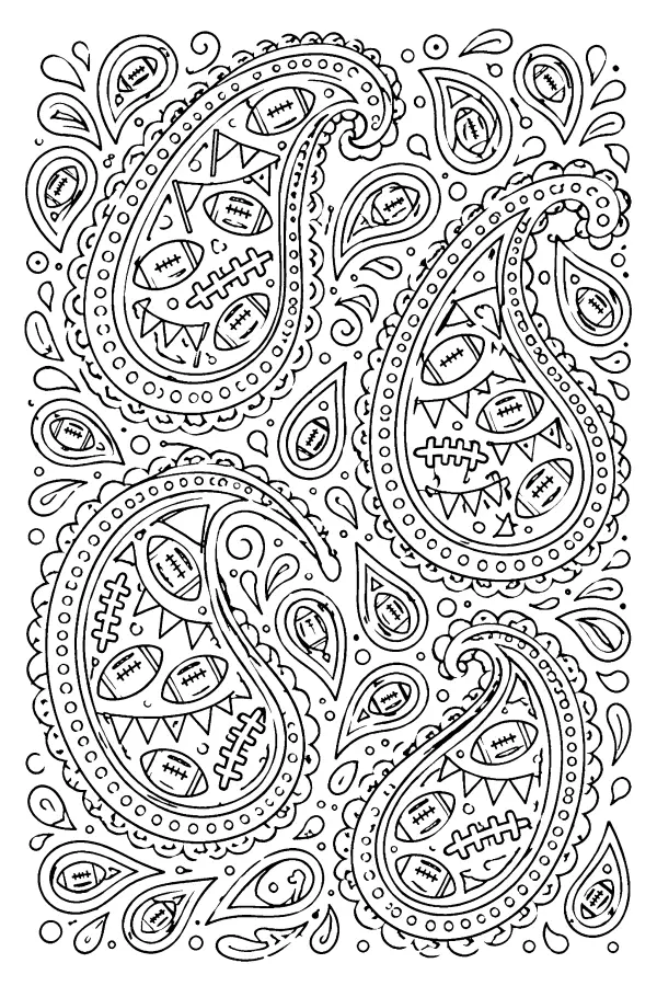 Football Paisley Pattern