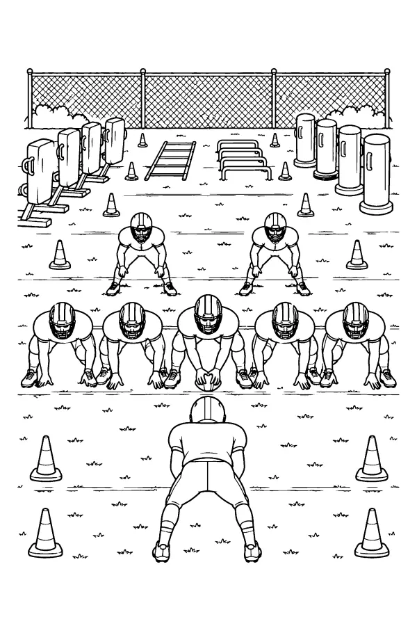 Football Practice Formation
