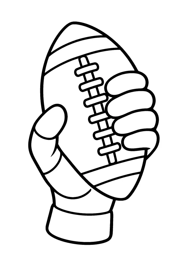 Hand Holding Football
