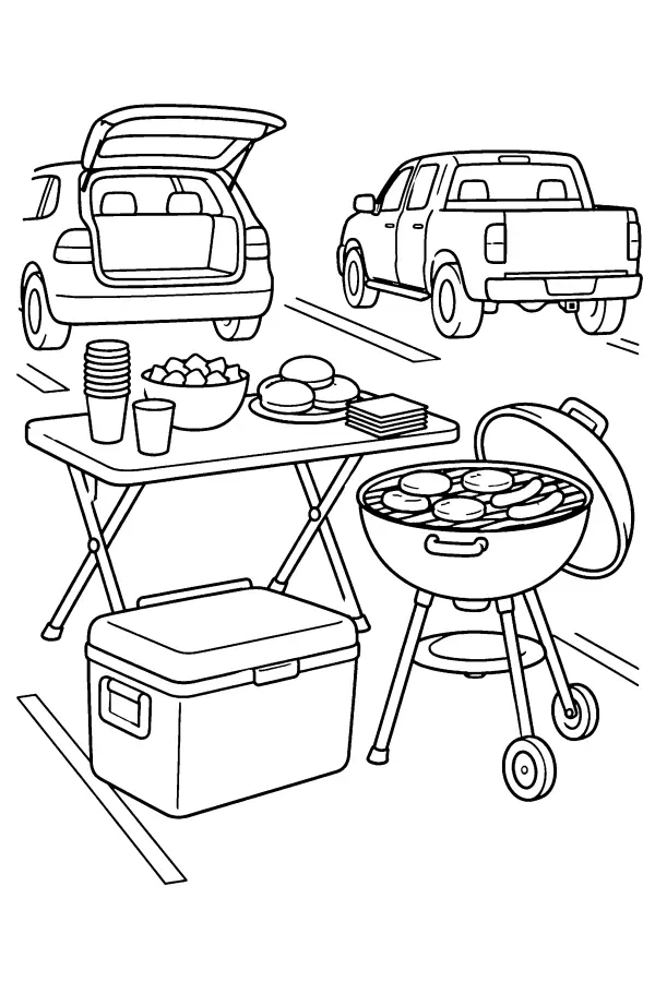Tailgate Picnic Scene