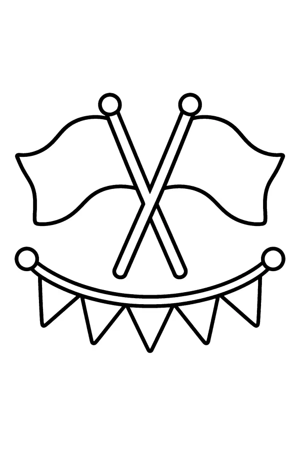 Crossed Flags Banner