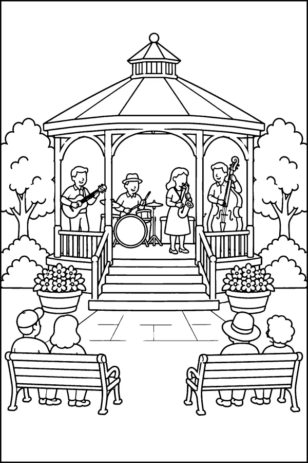 Gazebo Band Scene
