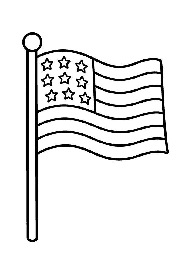Waving Star Flag