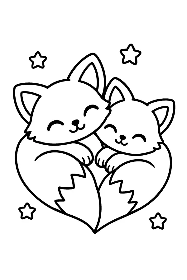 Fox Heart Pair