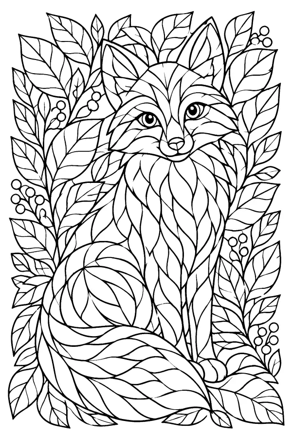 Fox In Leaves
